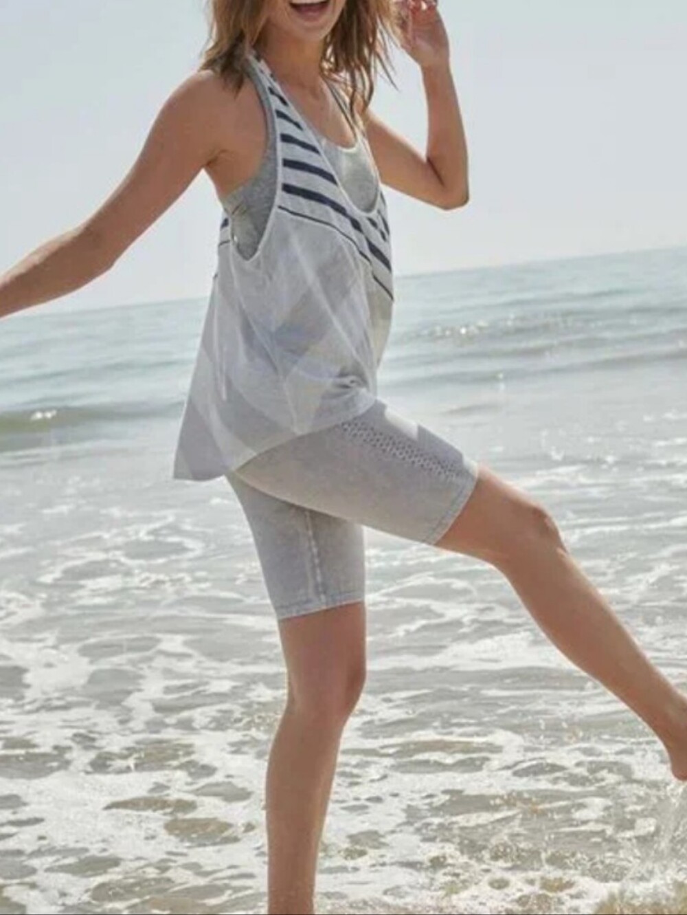 FP Movement Keep Rolling Racerback Tank in Brushed Sail Combo Size S